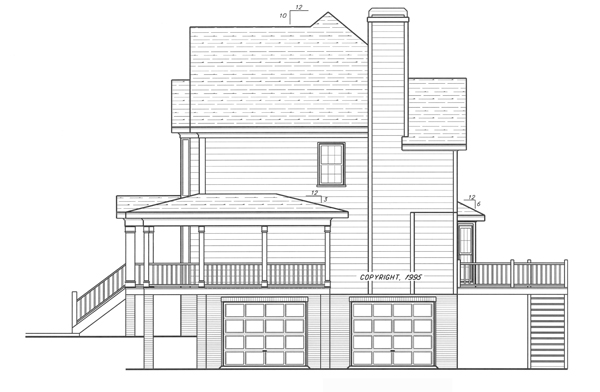 Right Elevation image of ABERDEEN-A House Plan
